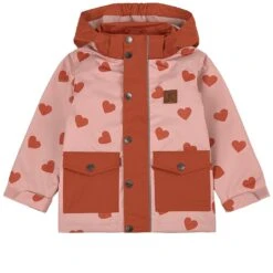 Stockholm Heart Printed Shell Jacket Woody Rose