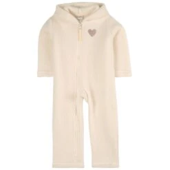 Limited EditionHeart Pile Fleece Coverall Sand