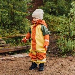 Edinburgh Recycled Lined Rain Coverall Yellow/Rust/Moss -Kuling 1024x1024 1368