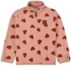Northpole Recycled Heart Printed Fleece Jacket Woody Rose