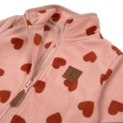 Northpole Recycled Heart Printed Fleece Jacket Woody Rose -Kuling 1024x1024 153