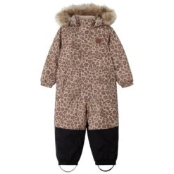 Chamonix Leopard Print Snowsuit Walnut