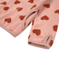 Northpole Recycled Heart Printed Fleece Jacket Woody Rose -Kuling 1024x1024 155