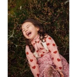 Northpole Recycled Heart Printed Fleece Jacket Woody Rose -Kuling 1024x1024 158