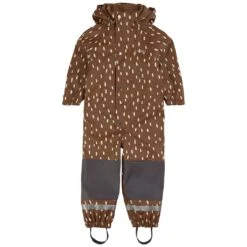 Douglas Recycled Lined Dotted Rain Coverall Brown