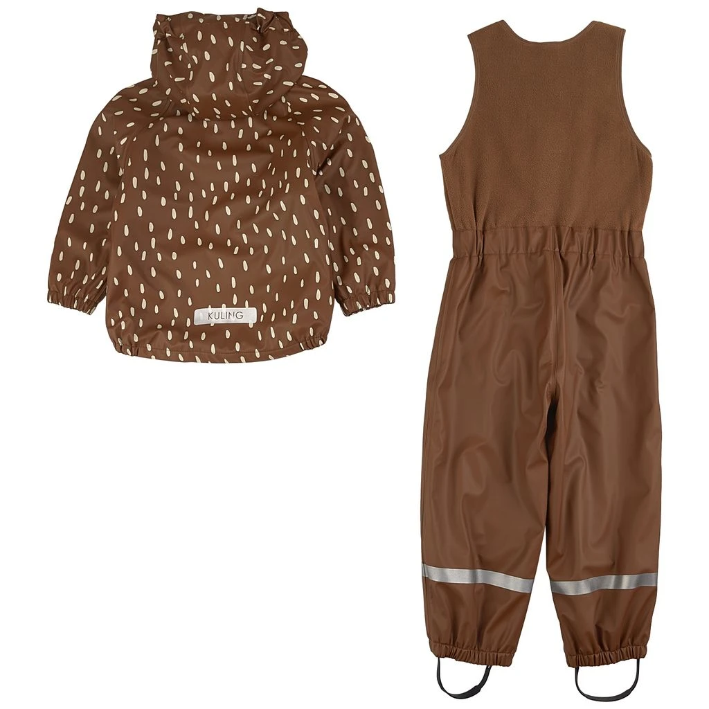 Ottawa Lined Recycled Dotted Rain Set Brown 3 Ottawa Lined Recycled Dotted Rain Set Brown - Image 3