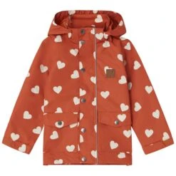 Stockholm Heart Printed Shell Jacket Ginger