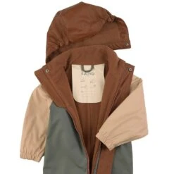 Edinburgh Recycled Lined Rain Coverall Green/Sand/Brown -Kuling 1024x1024 2057
