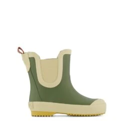 Wells Color-blocked Rain Boots Moss Green/Sand