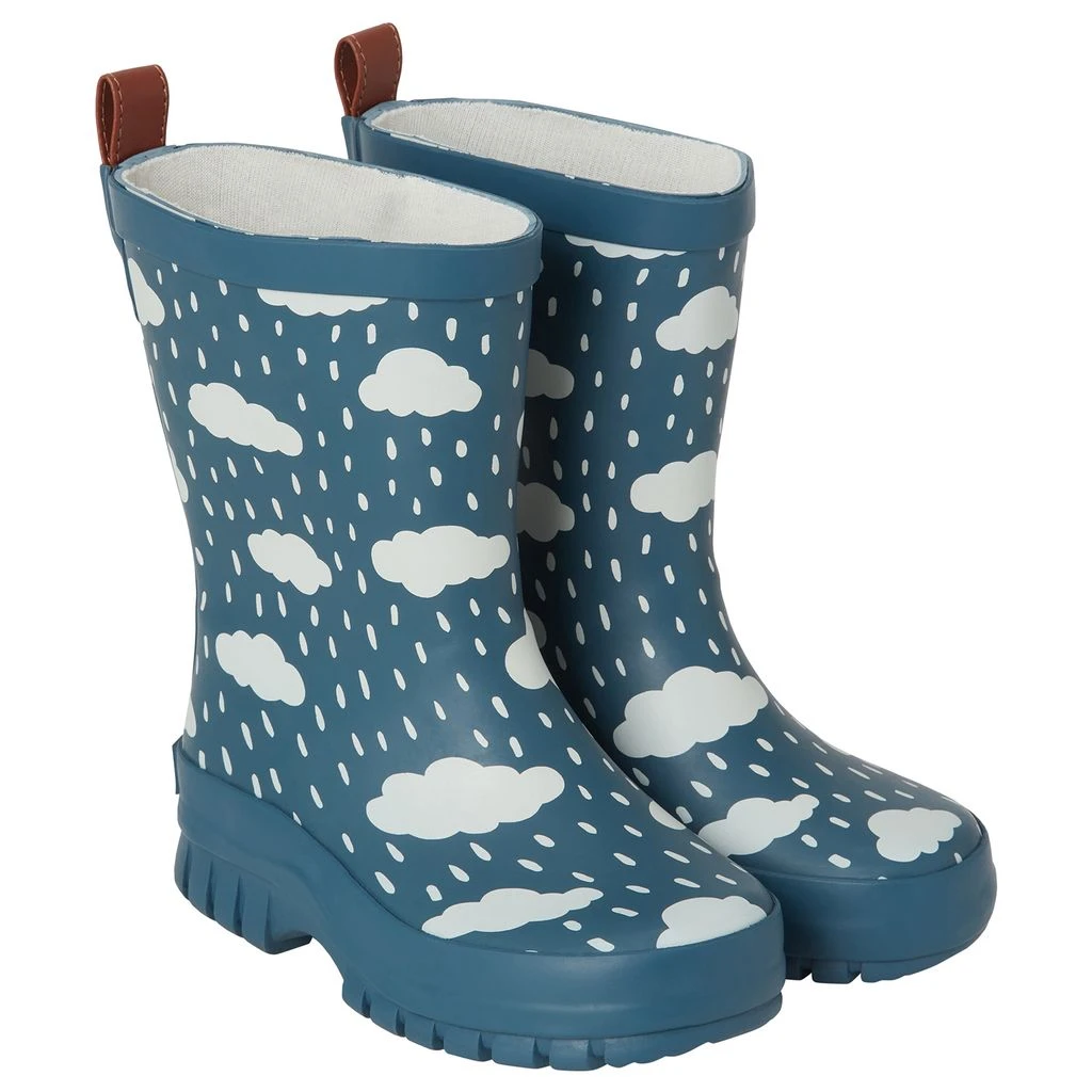 Caracas Rain Boots Petrol Rain Clouds 2 Caracas Rain Boots Petrol Rain Clouds - Image 2