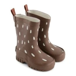 Caracas Dotted Rain Boots Brown -Kuling 1024x1024 2621