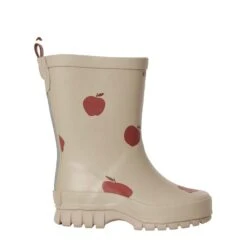 Caracas Printed Rain Boots With Apples Sand
