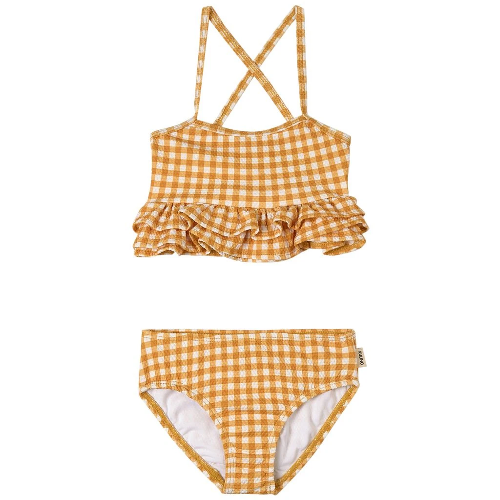 Valencia Flounce Tankini Yellow Check 1 Valencia Flounce Tankini Yellow Check