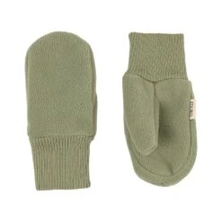 Livigno Wind Fleece Mittens Pale Moss Green
