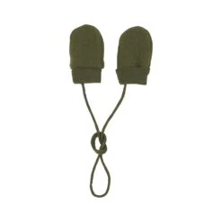 Wool Fleece Mittens Moss Green