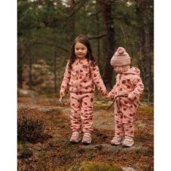 Northpole Recycled Heart Printed Fleece Pants Woody Rose -Kuling 1024x1024 330