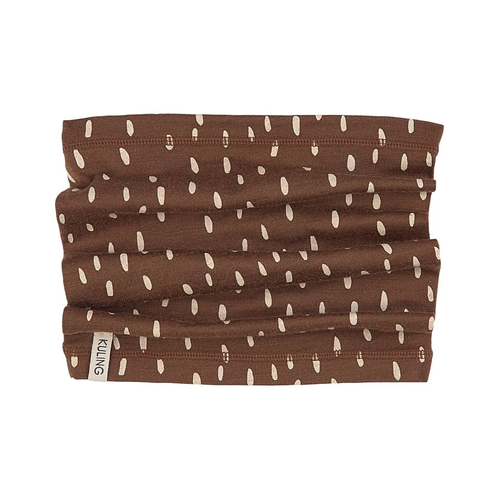 Dotted Tube Scarf Brown 1 Dotted Tube Scarf Brown