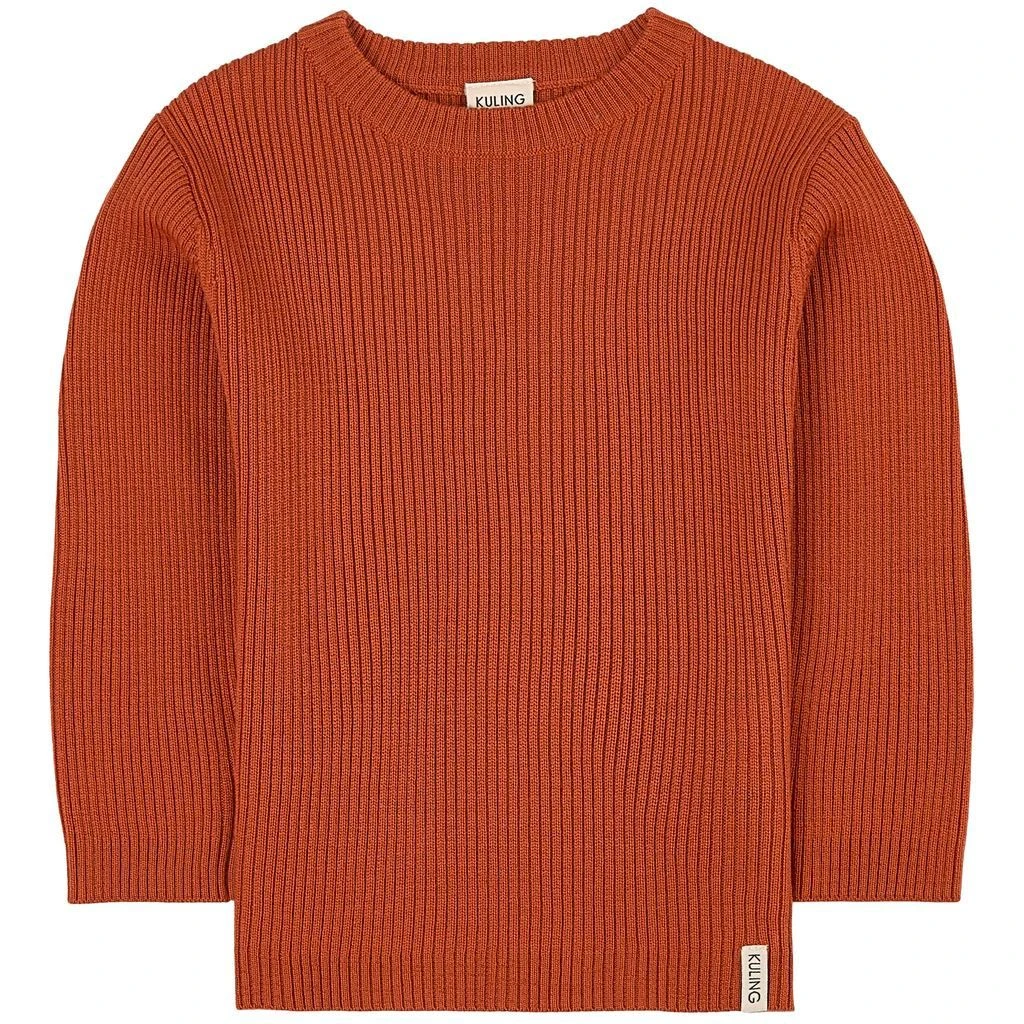 Rib-knit Sweater Rust 1 Rib-knit Sweater Rust