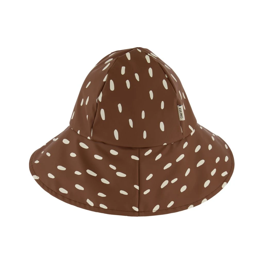 Vasa Recycled Dotted Rain Hat Brown 2 Vasa Recycled Dotted Rain Hat Brown - Image 2