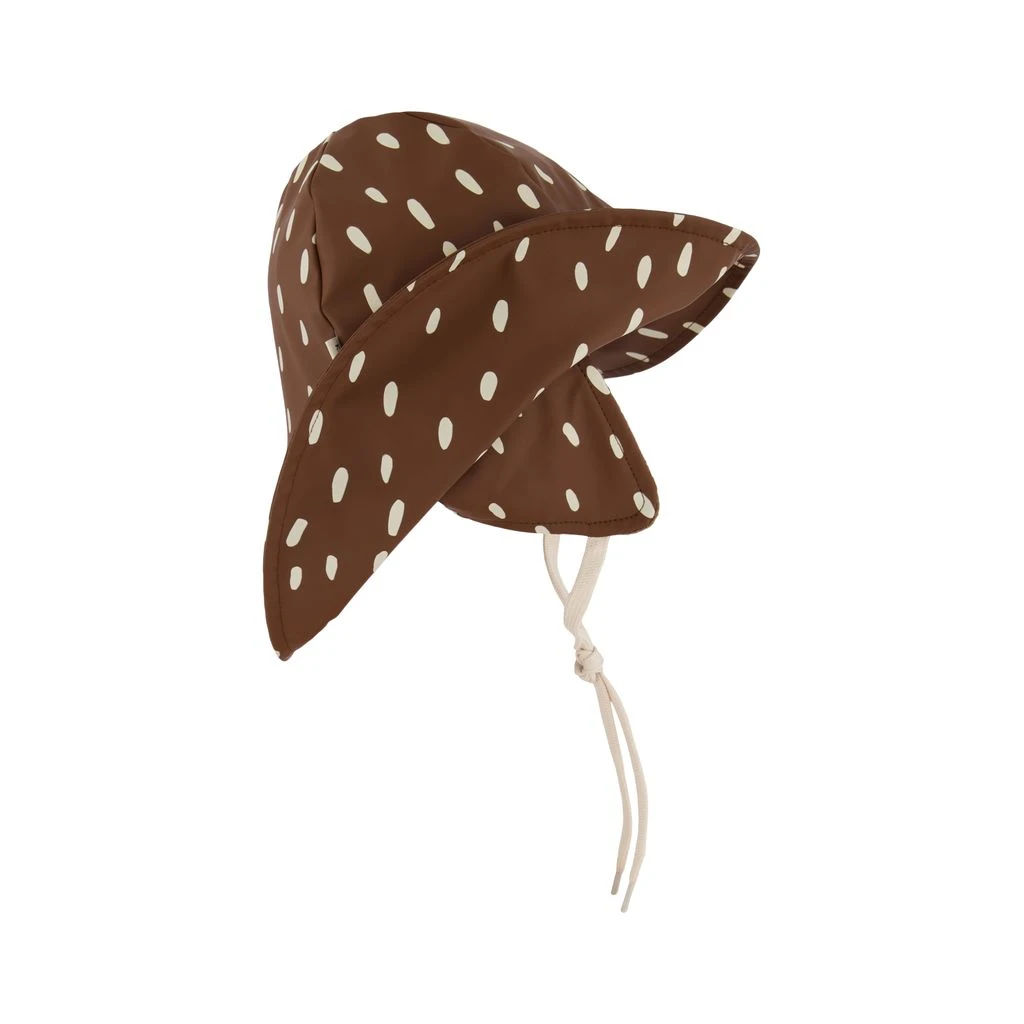 Vasa Recycled Dotted Rain Hat Brown 3 Vasa Recycled Dotted Rain Hat Brown - Image 3