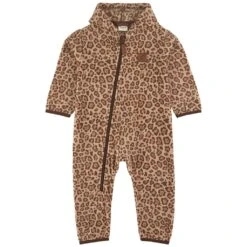 Northpole Fleece Onesie Walnut Leo
