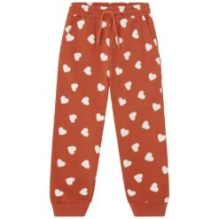 GOTS Volos Heart Printed Sweatpants Ginger