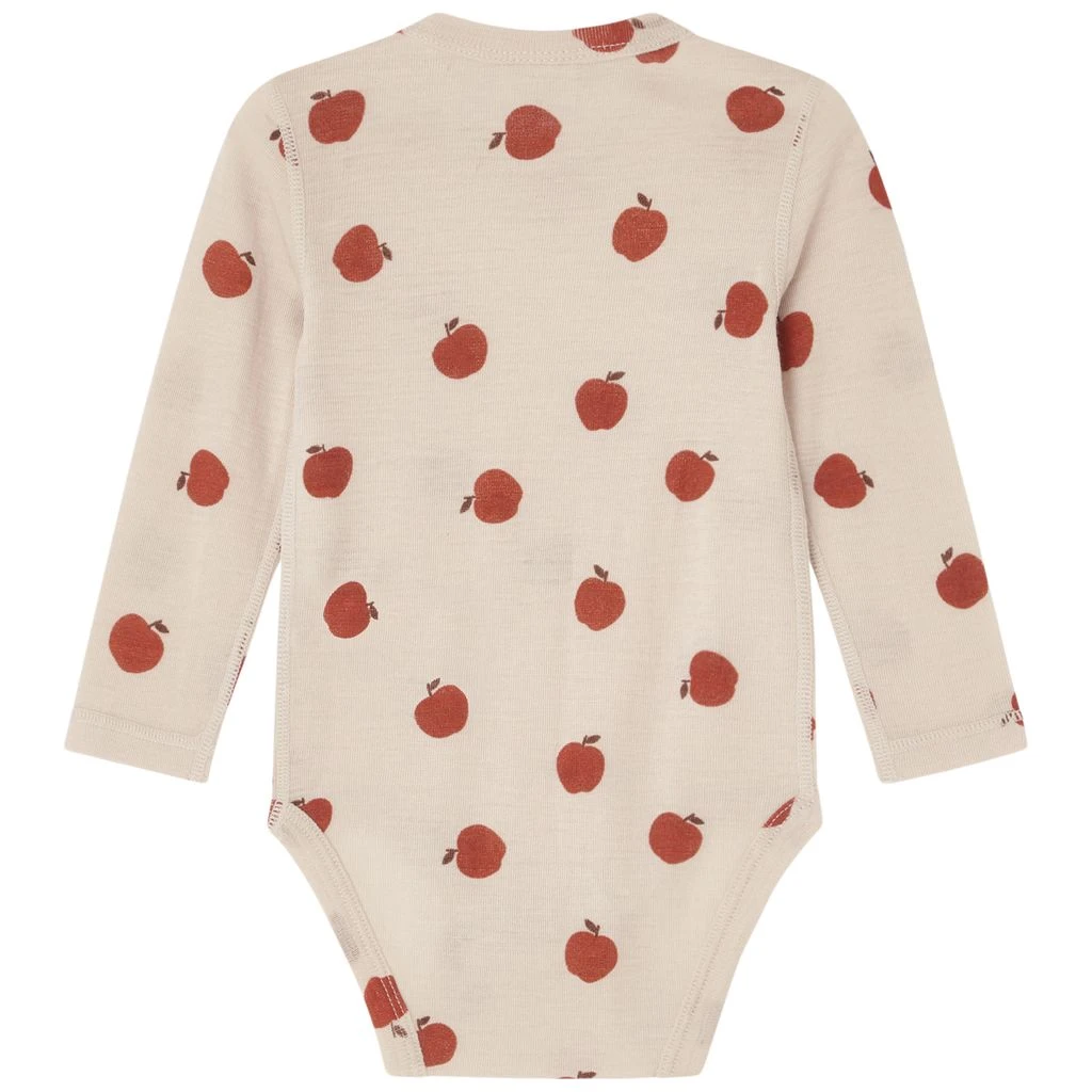 Brisbane Printed Wool Baby Body Foggy White Apple 2 Brisbane Printed Wool Baby Body Foggy White Apple - Image 2