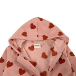 Northpole Recycled Heart Printed Fleece Coverall Woody Rose -Kuling 1024x1024 539