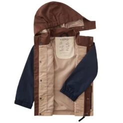 Stockholm Color-blocked Shell Jacket Sand/Navy/Brown -Kuling 1024x1024 594