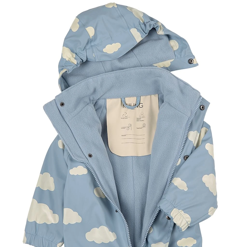 Douglas Lined Recycled Rain Coverall Mist Blue Clouds 3 Douglas Lined Recycled Rain Coverall Mist Blue Clouds - Image 3