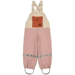 Edinburgh Color-blocked Recycled Rain Pants Woody Rose/Rust