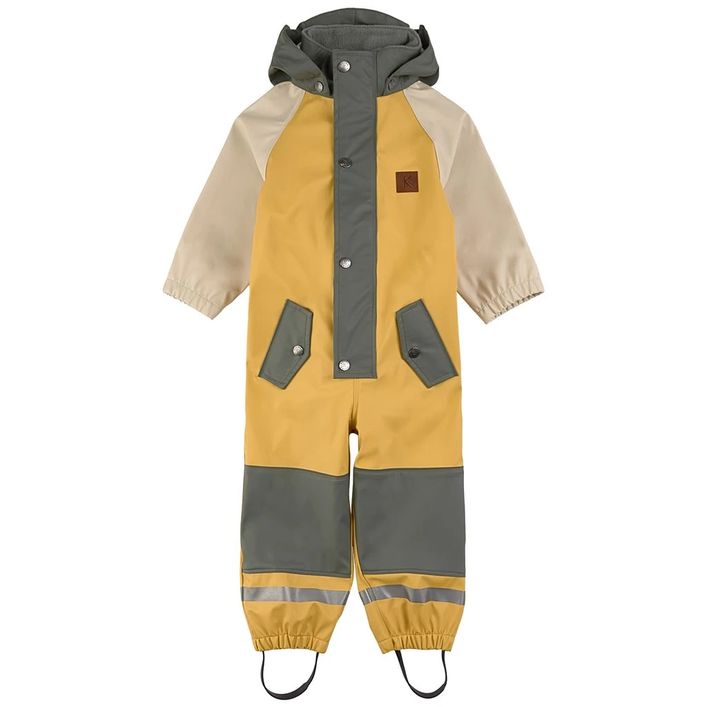 Edinburgh Color-blocked Recycled Rain Coverall Harvest Yellow/Light Green 1 Edinburgh Color-blocked Recycled Rain Coverall Harvest Yellow/Light Green