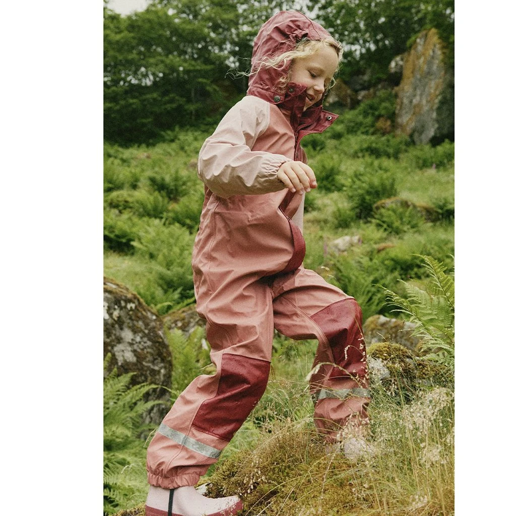 Edinburgh Recycled Lined Rain Coverall Burnt Pink/Burgundy 5 Edinburgh Recycled Lined Rain Coverall Burnt Pink/Burgundy - Image 5