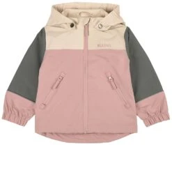 Lillehammer Color-blocked Shell Jacket Woody Rose/Light Green
